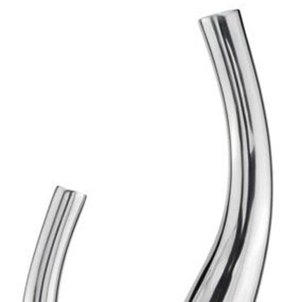 Set of Two Silver Aluminum Squiggly Vases HomeRoots