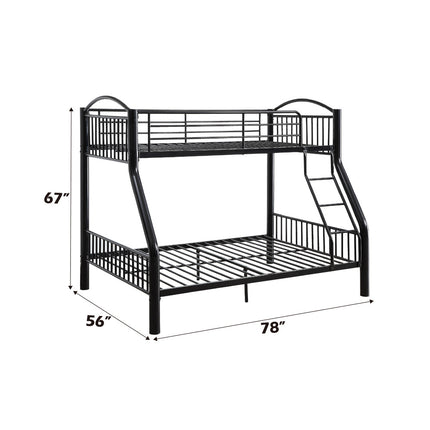 ACME 37380BK Cayelynn Twin/Full Bunk Bed, Black