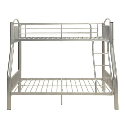ACME 37380SI Cayelynn Twin/Full Bunk Bed, Silver