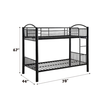 ACME 37385BK Cayelynn Twin Bunk Bed, Black
