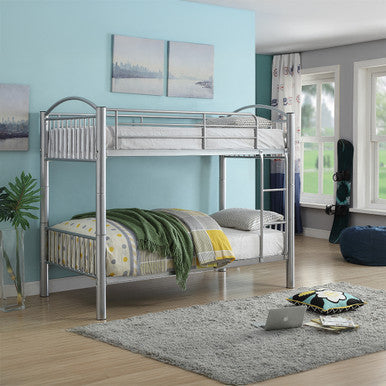 ACME 37385SI Cayelynn Twin Bunk Bed, Silver ACME Furniture