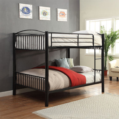 ACME 37390BK Cayelynn Full/Full Bunk Bed, Black ACME Furniture