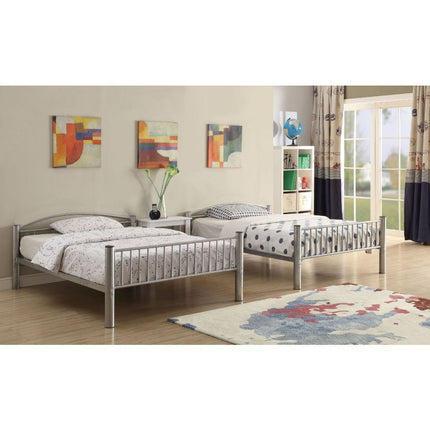ACME 37390SI Cayelynn Full/Full Bunk Bed, Silver