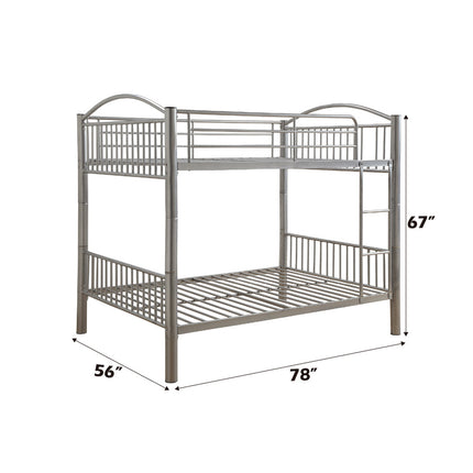 ACME 37390SI Cayelynn Full/Full Bunk Bed, Silver