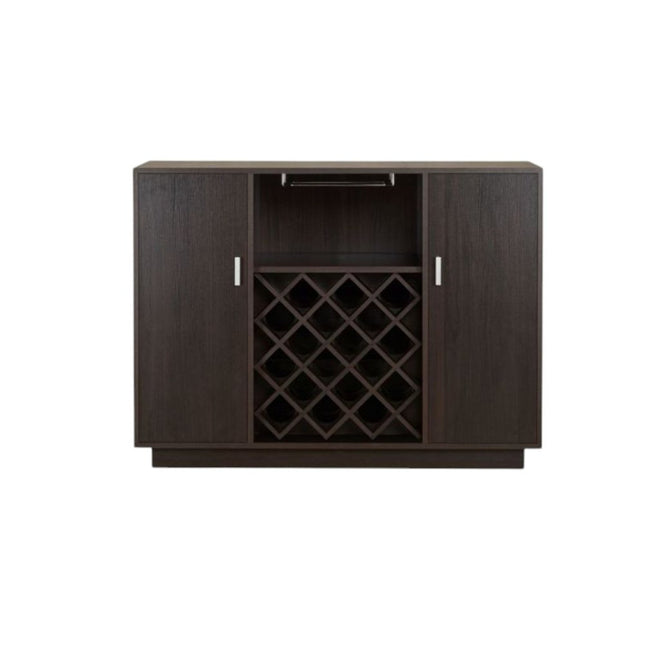 47" Espresso Server with Two Doors HomeRoots