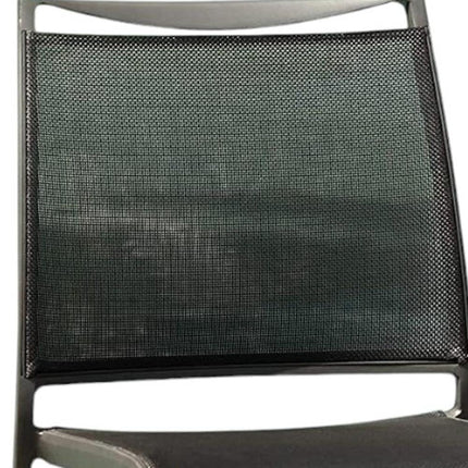 Set of Four Gray Aluminum Dining Side Chairs HomeRoots
