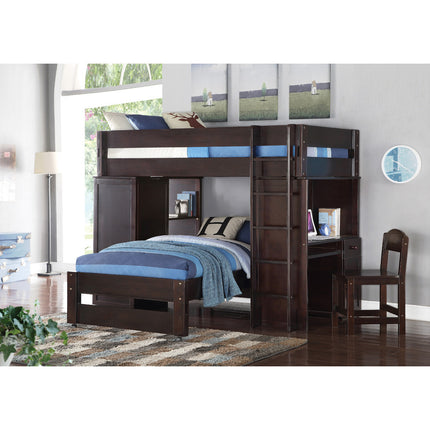 ACME 37495 Lars Wenge Twin/Twin Loft Bed  1
