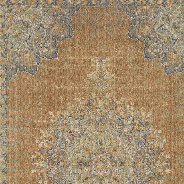 9' X 13' Brown And Gray Wool Medallion Area Rug HomeRoots