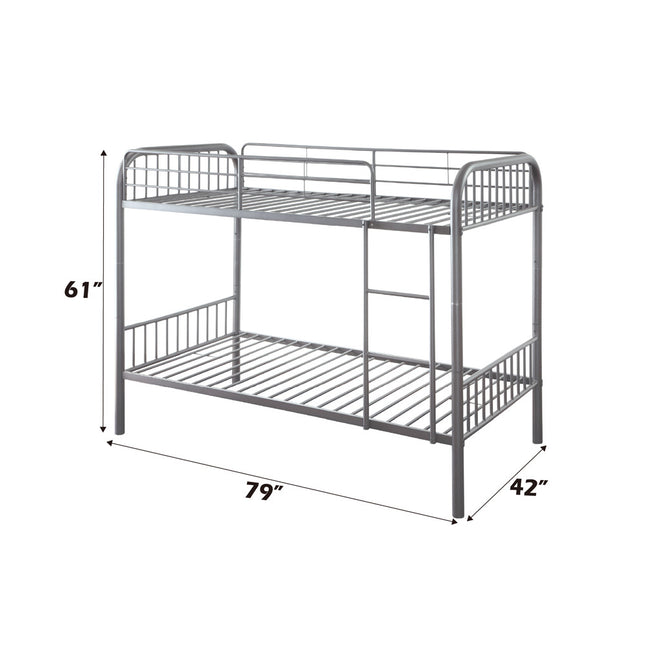 ACME 37535 Bristol Twin Bunk Bed, Gunmetal