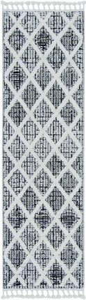 9' X 13' Cream And Charcoal Geometric Area Rug HomeRoots