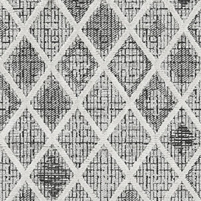 9' X 13' Cream And Charcoal Geometric Area Rug HomeRoots