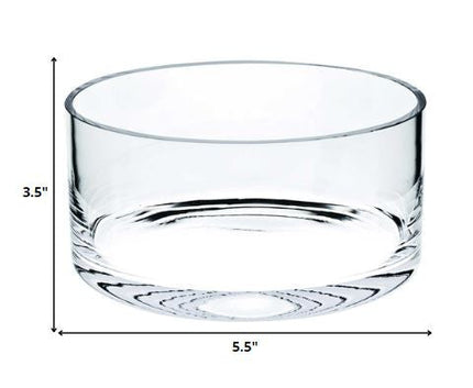 6" Clear Lead Free Crystal Round Candy Or Nut Bowl HomeRoots