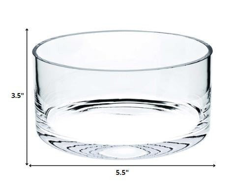 6" Clear Lead Free Crystal Round Candy Or Nut Bowl HomeRoots