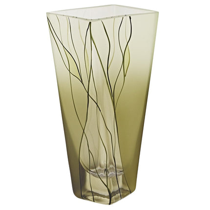 8" Green Cylinder Crystal Glass Table Vase HomeRoots