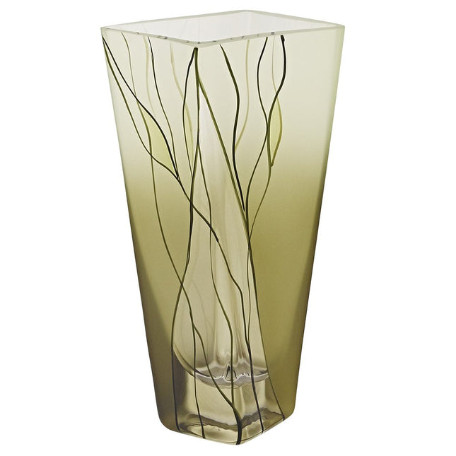 8" Green Cylinder Crystal Glass Table Vase HomeRoots