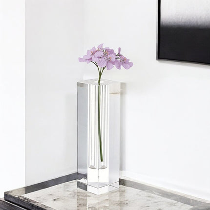 9" Clear Square Lead Free Crystal Table Vase HomeRoots