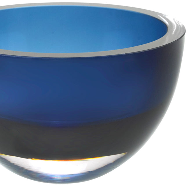 6 Mouth Blown European Made Lead Free Midnight Blue Crystal Bowl HomeRoots