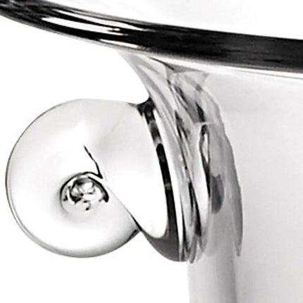 11" Clear Mouth  Blown Crystal Round Pedestal Centerpiece Bowl HomeRoots