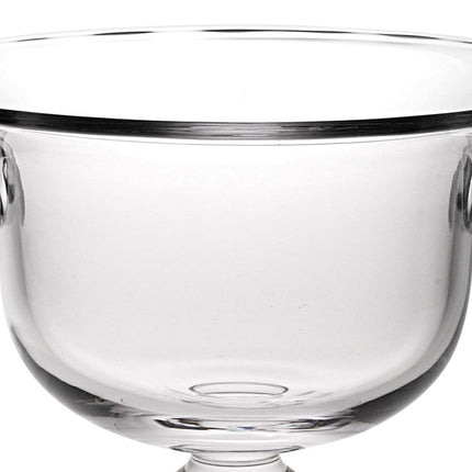 13" Clear Lead Free Crystal Round Pedestal Centerpiece Bowl With Handles HomeRoots
