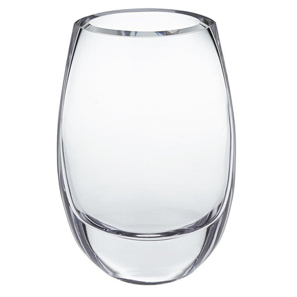 8" Clear Oval Crystal Glass Table Vase HomeRoots
