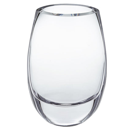 8" Clear Oval Crystal Glass Table Vase HomeRoots