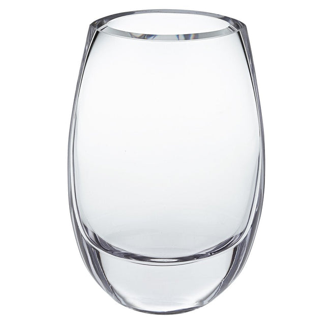 8" Clear Oval Crystal Glass Table Vase HomeRoots