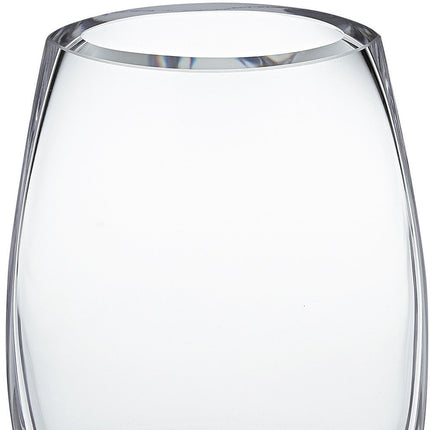 8" Clear Oval Crystal Glass Table Vase HomeRoots