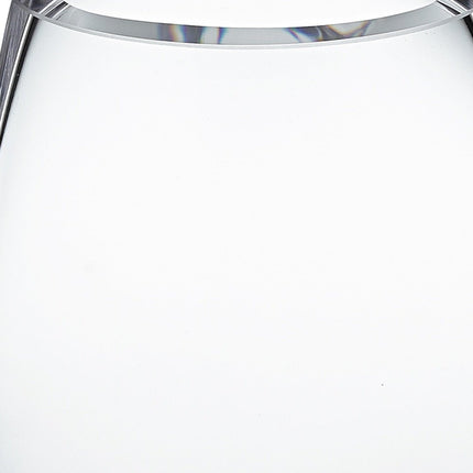 8" Clear Oval Crystal Glass Table Vase HomeRoots