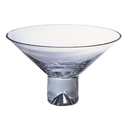 11" Clear Mouth Blown Crystal Round Pedestal Centerpiece Bowl HomeRoots