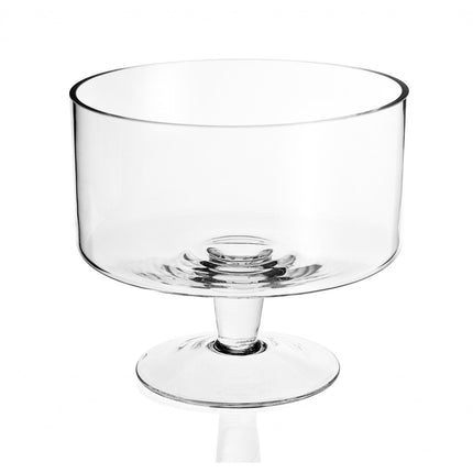 10" Clear Mouth Blown Crystal Round Trifle Bowl HomeRoots