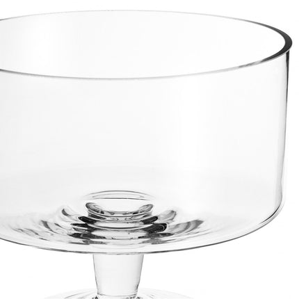 10" Clear Mouth Blown Crystal Round Trifle Bowl HomeRoots