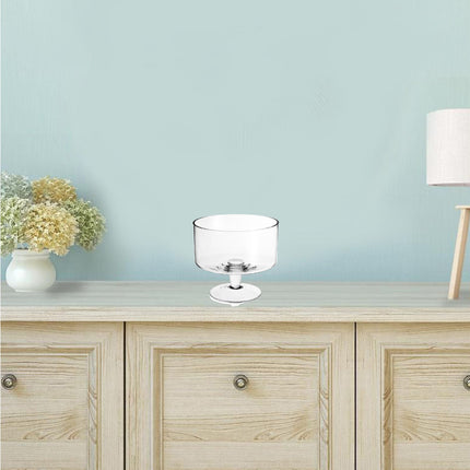 10" Clear Mouth Blown Crystal Round Trifle Bowl HomeRoots