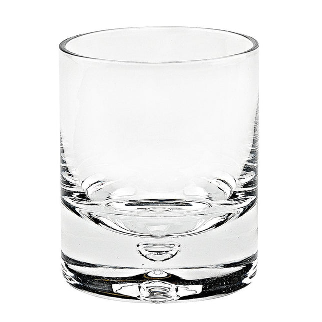 Set of Four Clear Mouth Blown Crystal Old Fashion Glasses HomeRoots