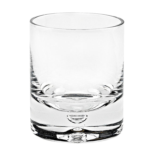 Set of Four Clear Mouth Blown Crystal Old Fashion Glasses HomeRoots