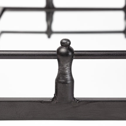 Natural Finish Metal With Mirrored Glass Bottom And Railing Handle Tray HomeRoots
