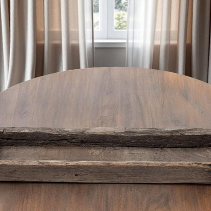 30" Brown Wood Indoor Outdoor Tray With Handles HomeRoots