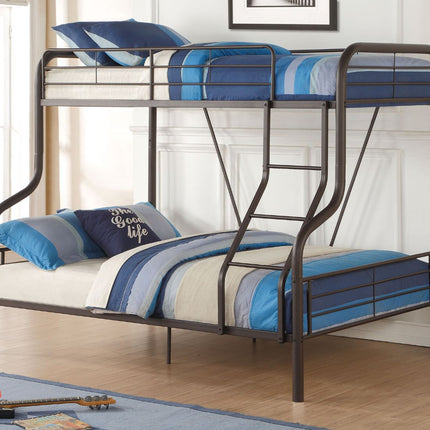 ACME 37610 Cairo Twin/Full Bunk Bed, Sandy Black (1Set/2Ctn)