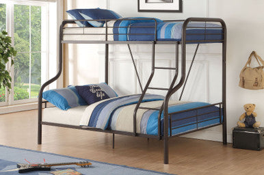 ACME 37610 Cairo Twin/Full Bunk Bed, Sandy Black (1Set/2Ctn) ACME Furniture