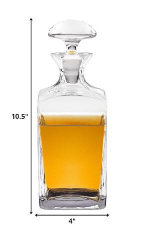 Mouth Blown European Crystal Scotch Or Whiskey Decanter 34 Oz HomeRoots