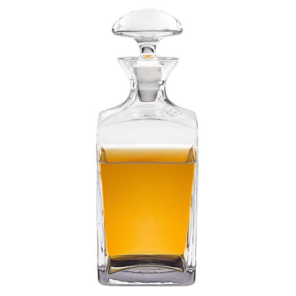 Clear Crystal Glass Squared Shape Stemless Decanter HomeRoots