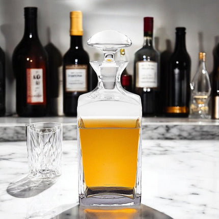 Mouth Blown European Crystal Scotch Or Whiskey Decanter 34 Oz HomeRoots