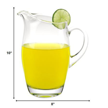 9 Mouth Blown Crystal Barrel Water   Juice Or Iced Tea Pitcher  54 Oz HomeRoots