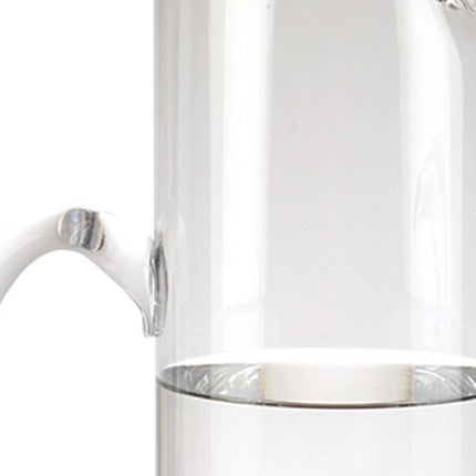 10" Clear Mouth Blown Lead Free Crystal Glass Pitcher HomeRoots