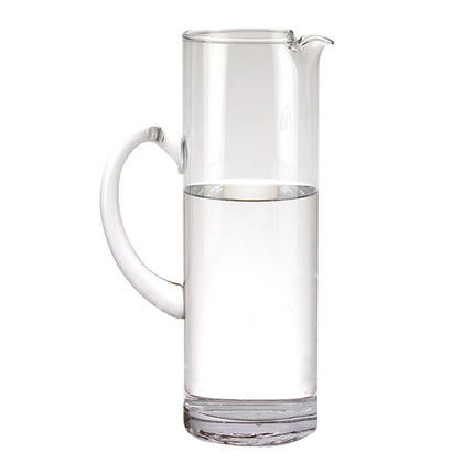 10" Clear Mouth Blown Lead Free Crystal Glass Pitcher HomeRoots