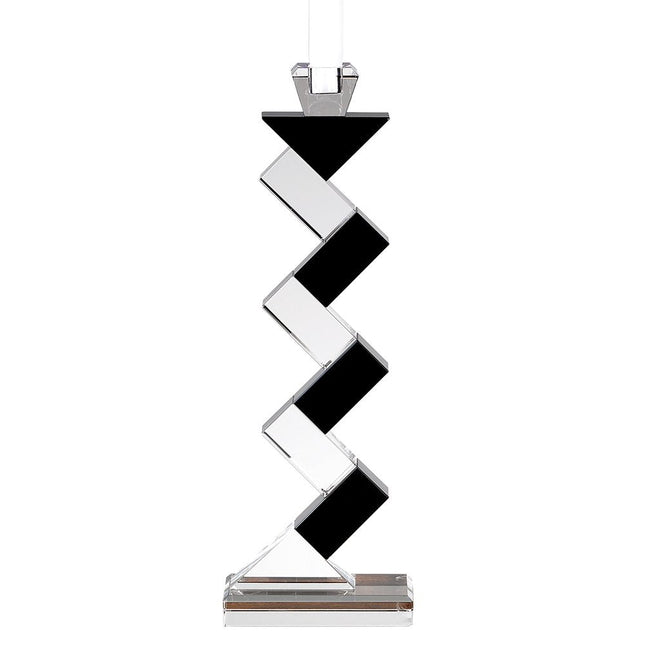 Black Crystal Geometric Tabletop Pillar Candle Holders HomeRoots