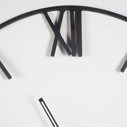 2" Circle Black Metal Skeleton Wall Clock HomeRoots