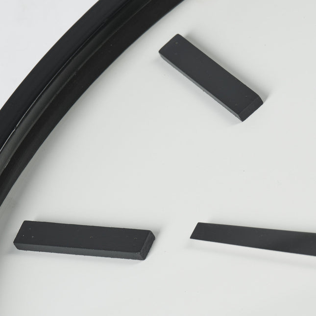 24" Round Large Modern Wall Clock With White Face And Non-Numarical Number HomeRoots