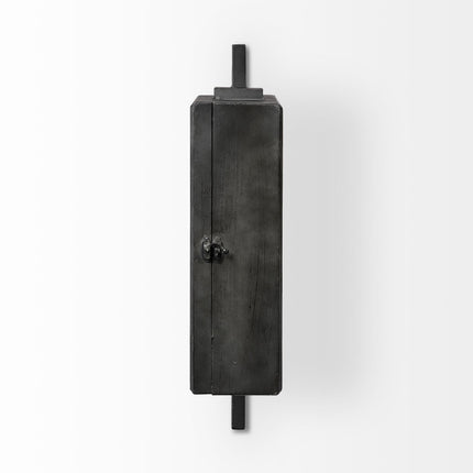 Rectangular Large Black Industrial Style Wall Clock HomeRoots