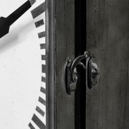 Rectangular Large Black Industrial Style Wall Clock HomeRoots