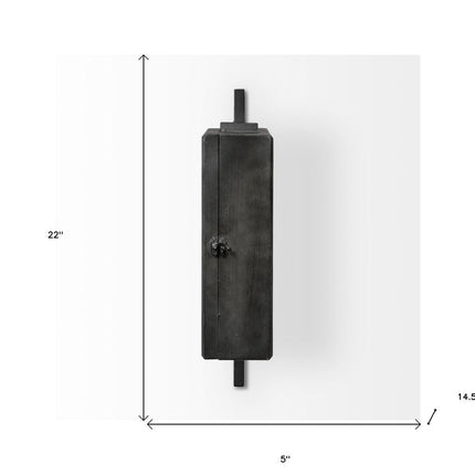 Rectangular Large Black Industrial Style Wall Clock HomeRoots